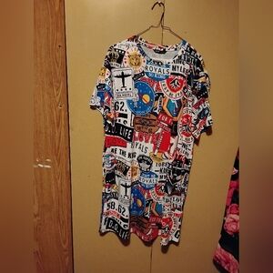 SHEIN Multicolor Graphic Print Dress